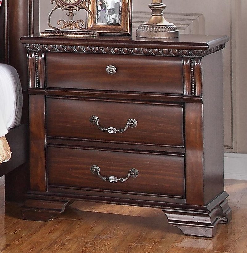 Traditional Dark Cherry Nightstand Isabella Rc Willey