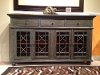 Clearance Vintage Turquoise & Gray-Blue 4 Door Console