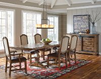 Oak 7 Piece Dining Set - Farmhouse American Attitude Collection