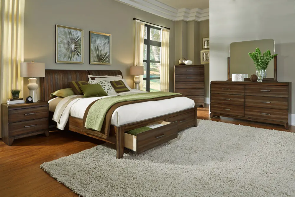 Nova Hazelnut 4 Piece King Bedroom Set-1