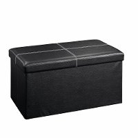 Black Large Storage Ottoman - Beginnings