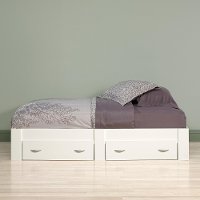 White Twin Platform Bed - Beginnings