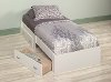 White Twin Platform Bed - Beginnings -2