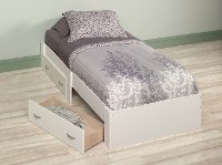 White Twin Platform Bed - Beginnings -2