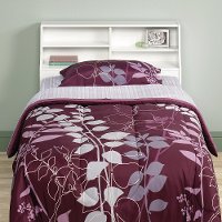 White Twin Bookcase Headboard - Beginnings