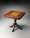 Clearance Antique Cherry Game Table with Reversible Board