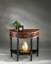 Cherry and Black Demilune Accent Table