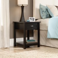 Black 1-Drawer Nightstand - County Line-2