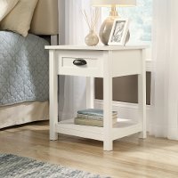Soft White 1-Drawer Nightstand - County Line
