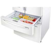 RF25HMEDBWW Samsung 24.73 cu. ft. 4 Door French Door Refrigerator with FlexZone Drawer - 33 Inch White-5
