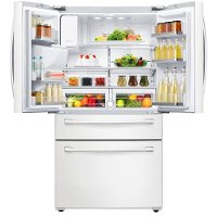 RF25HMEDBWW Samsung 24.73 cu. ft. 4 Door French Door Refrigerator with FlexZone Drawer - 33 Inch White-6