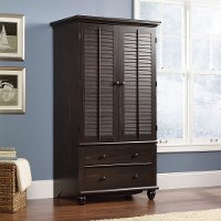 Antiqued Brown Armoire - Harbor View