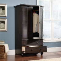 Antiqued Brown Armoire - Harbor View -2