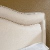 Ivory Upholstered Queen Size Headboard - Palladia-1