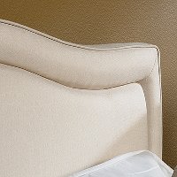 Ivory Upholstered Queen Size Headboard - Palladia
