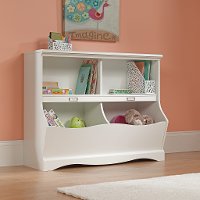 White Twin Footboard/Bookcase - Pogo