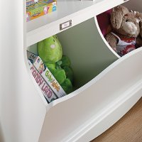White Twin Footboard/Bookcase - Pogo-2