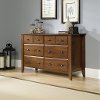 Oiled Oak 6-Drawer Dresser - Shoal Creek