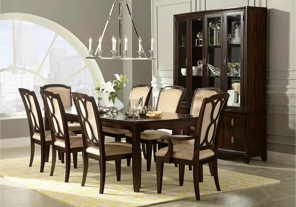 Mahogany Brown  5 Piece Dining Set - Traditional Sophia Collection-1
