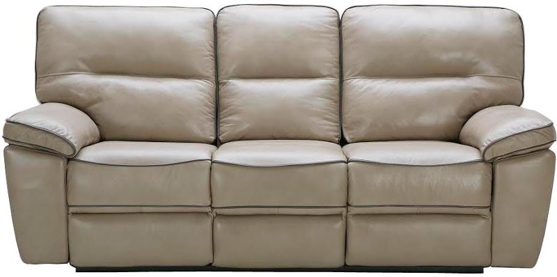 Bronson Taupe LeatherMatch Power Reclining Sofa
