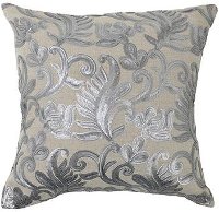 Thalia Silver 18 Inch Throw Pillow