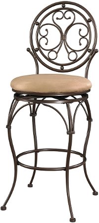 Scroll Circle Back Bar Stool - Big & Tall