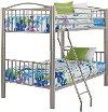 Heavy Metal Pewter Twin-over-Twin Bunk Bed