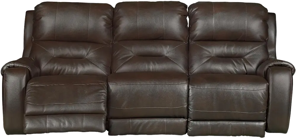 Urban 93 Inch Godiva Brown Upholstered Reclining Sofa -1