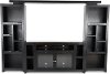 Mocha Black 4 Piece Sturdy Entertainment Center - Skyline