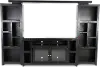 Skyline Mocha Black 4 Piece Sturdy Entertainment Center