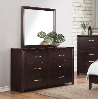 Contemporary Espresso Brown Dresser - Edina Collection