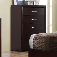 Contemporary Espresso Chest of Drawers - Edina
