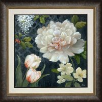 Midnight Garden II Floral Framed Wall Art