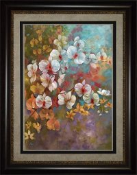 Bali Garden I Multi Color Flowers Framed Wall Art