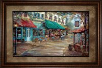 Romantic Interlude City Street Framed Art