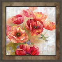 Hummingbird and Floral Garden II Framed Wall Art