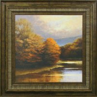 Tranquil River Bend Framed Wall Art
