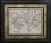 Johnson's Map of the World Framed Wall Art