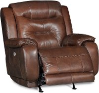 Palazzo Dark Brown Leather-Match Power Rocker Recliner - Cresent-2
