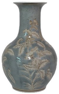 Light Blue Ceramic Vase