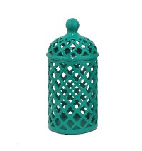Mint Ceramic Covered Jar