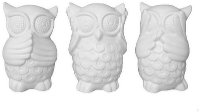 Assorted White Owl Sculpture