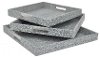 15 Inch Gray Tray with Cut Out Handles