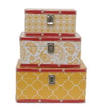 Small Yellow & Red Storage Box