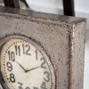 Distressed Metal Triptych Wall Clock-2