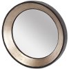 Black and Metallic Round Mirror-2