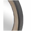 Black and Metallic Round Mirror-3