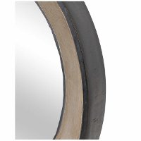 Black and Metallic Round Mirror-3