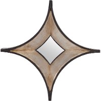 Black and Metallic Star Mirror