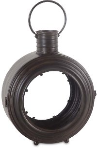 21 Inch Metal and Glass Porthole Lantern